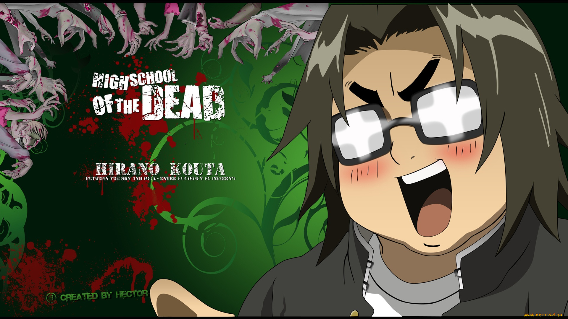 аниме, highschool, of, the, dead