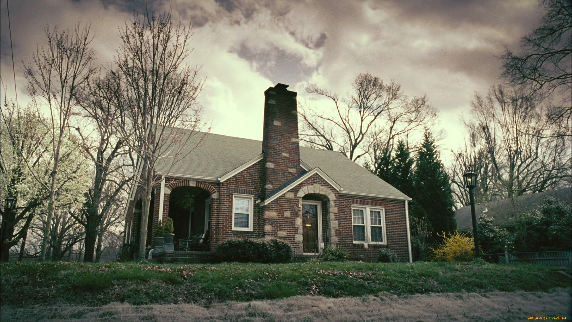 дом, города, здания, дома, небо, постройка, фонарь