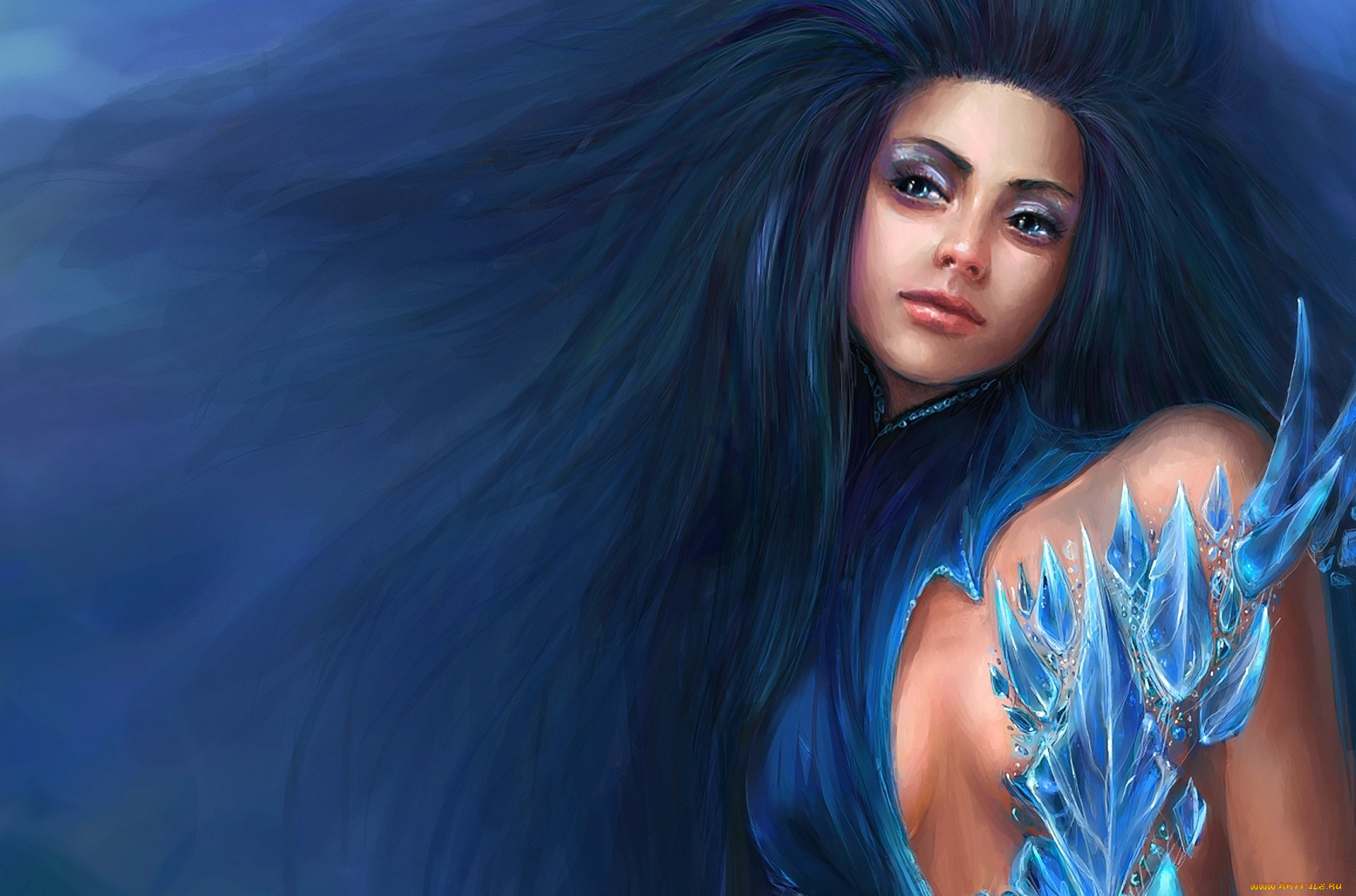 фэнтези, девушки, кристаллы