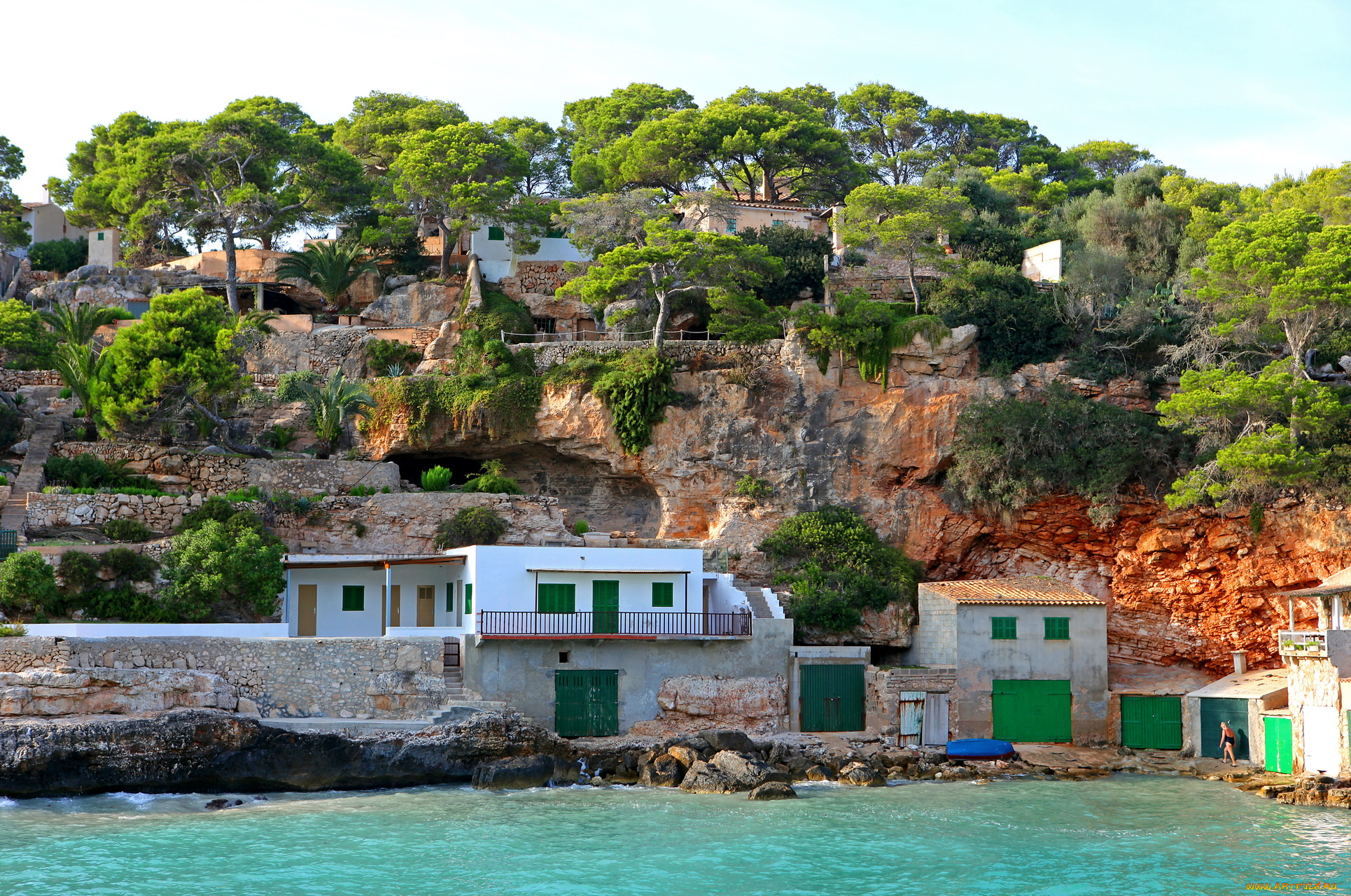 испания, балеарские, ва, santany, города, улицы, площади, набережные, о-ва, дома, море, горы