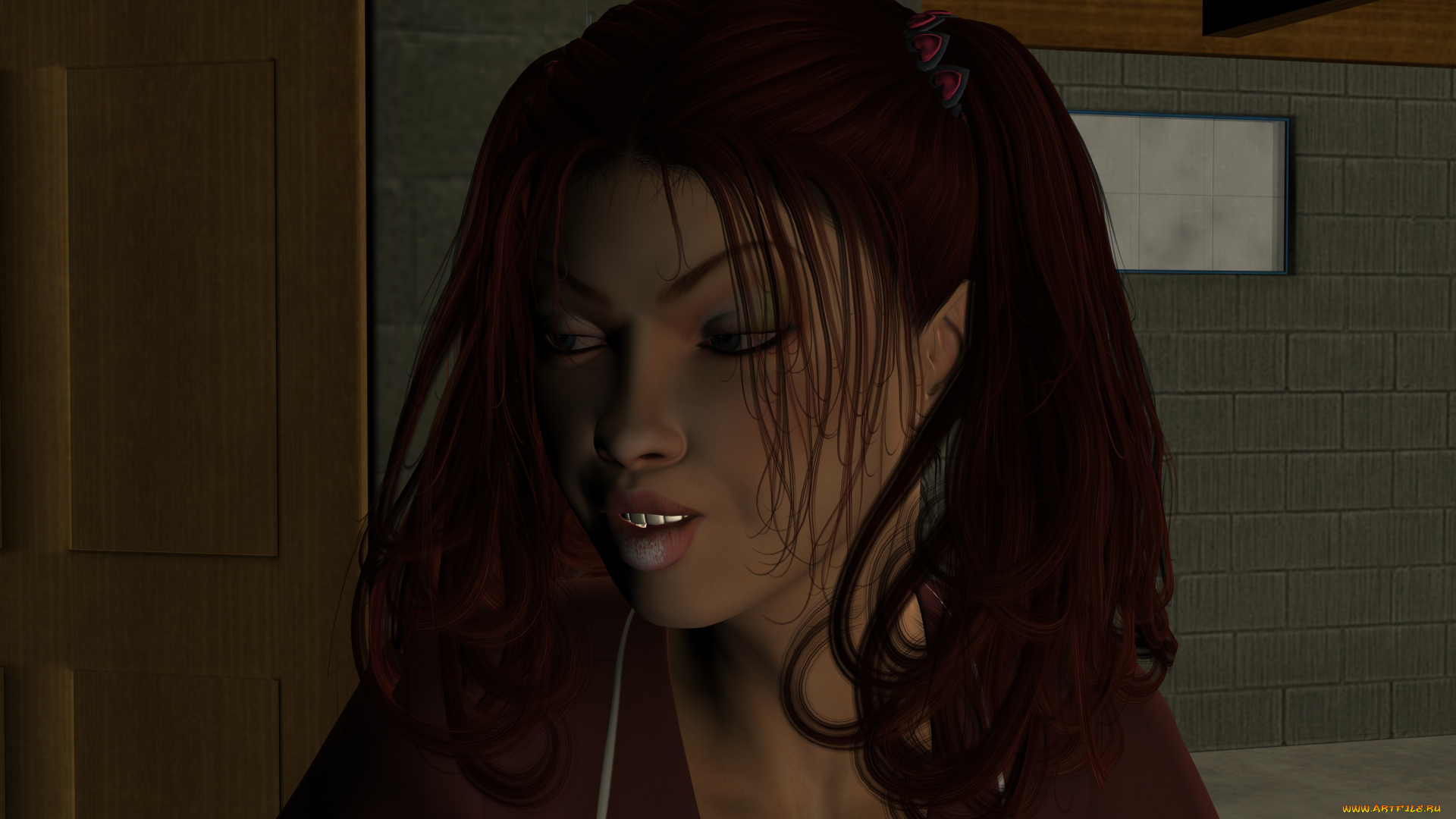 3д, графика, эльфы, , elves, взгляд, эльфийка