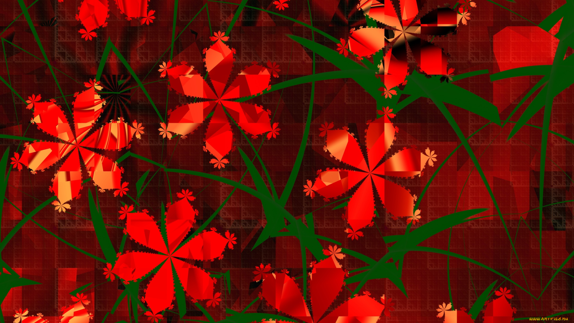 3д, графика, фракталы, , fractal, узор, цвета, фон