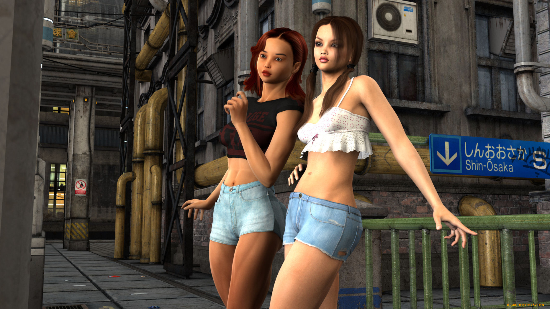 3д, графика, люди, , people, девушки, взгляд