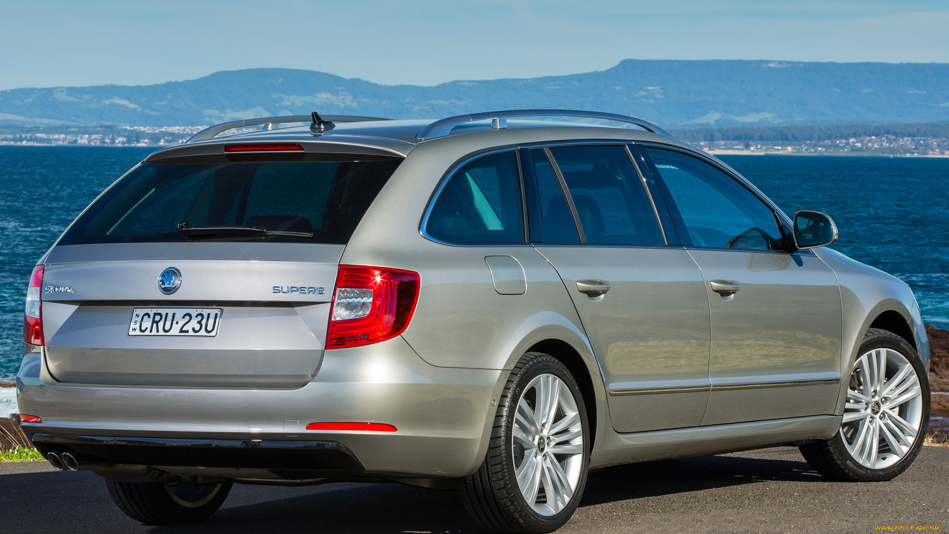 автомобили, skoda, superb, wagon, 2014г, серый