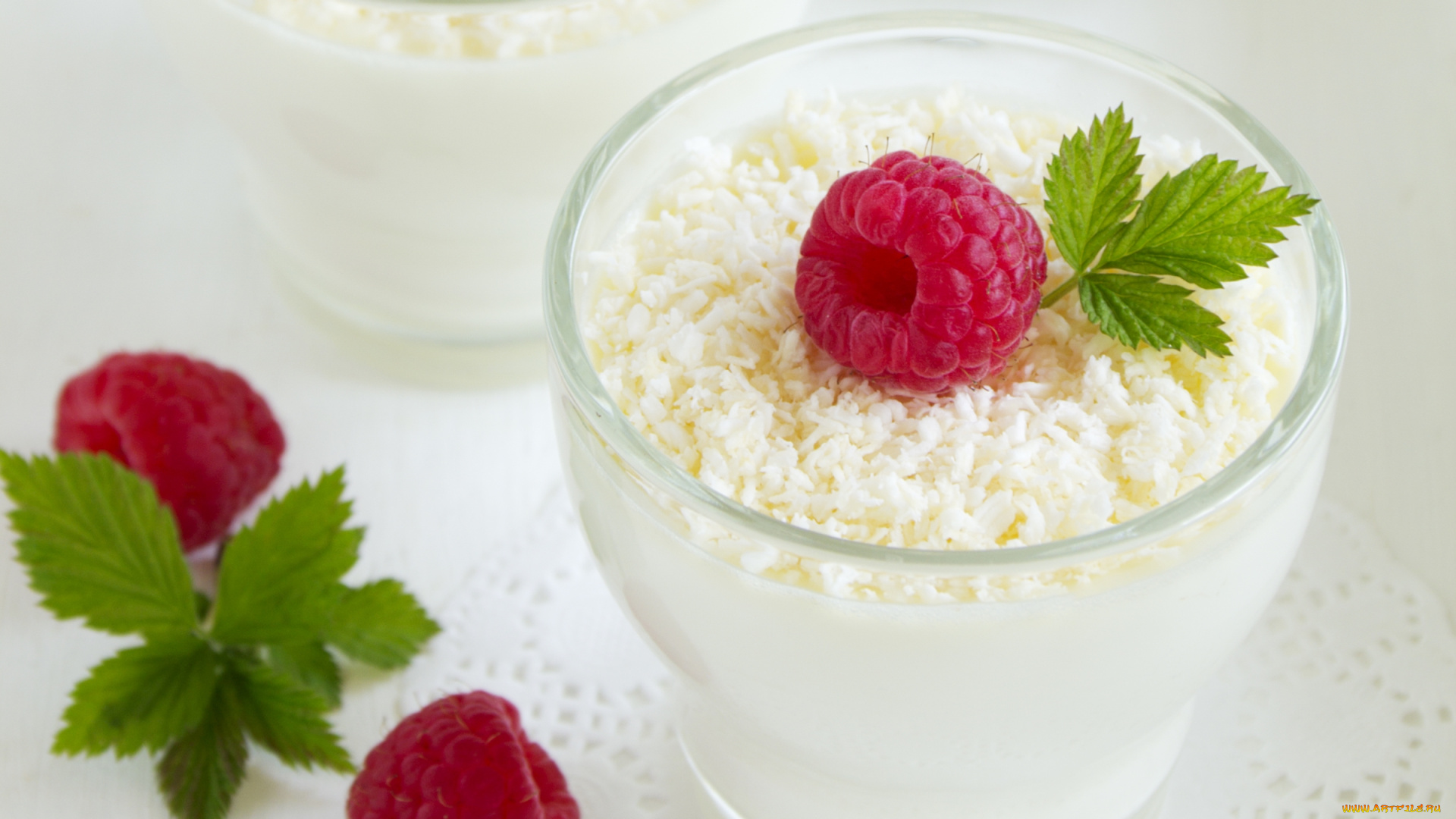 еда, мороженое, , десерты, малина, панна-кота