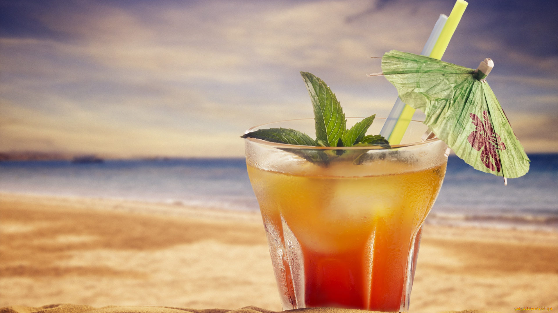 еда, напитки, , коктейль, пляж, коктейль, мята, зонтик