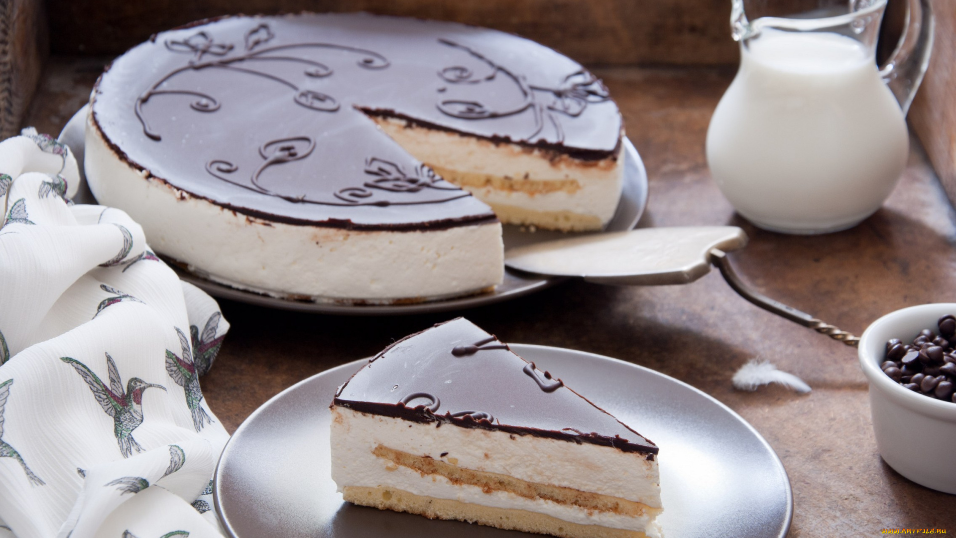 еда, торты, выпечка, тортик, птичье, молоко