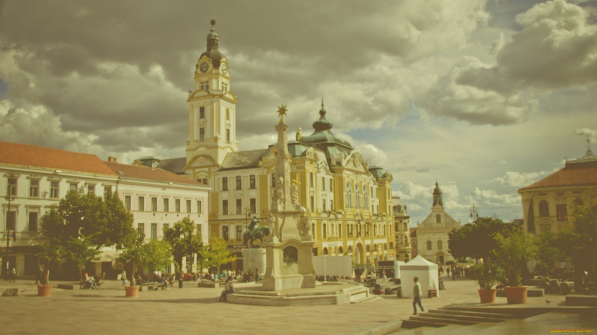 p&, 233, cs, , hungary, города, -, улицы, , площади, , набережные, pecs, hungary, печ, венгрия, площадь, здания, памятник