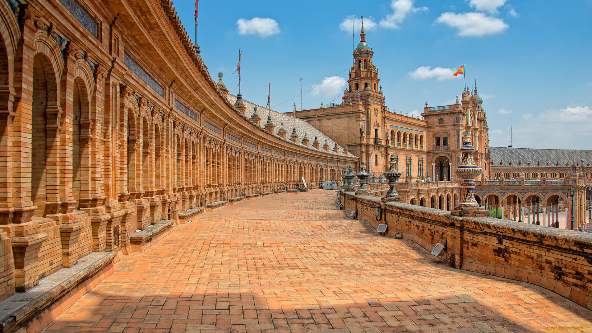 plaza, de, espa&, 241, , seville, , spain, города, севилья, , испания, дворец, галерея