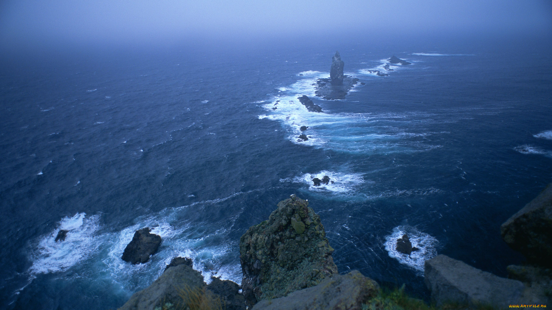 природа, моря, океаны, море, прибой, скалы, гряда, острова, стихия