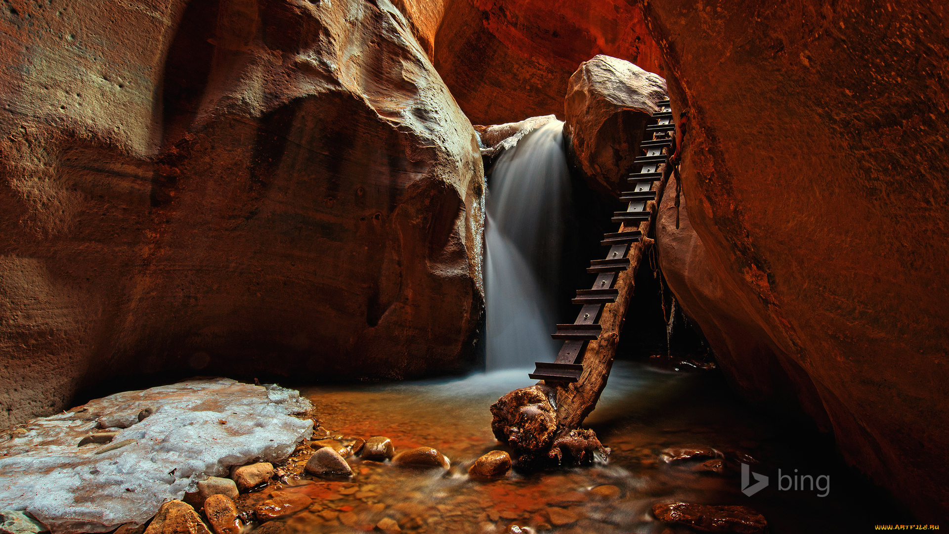 природа, реки, озера, поток, скала