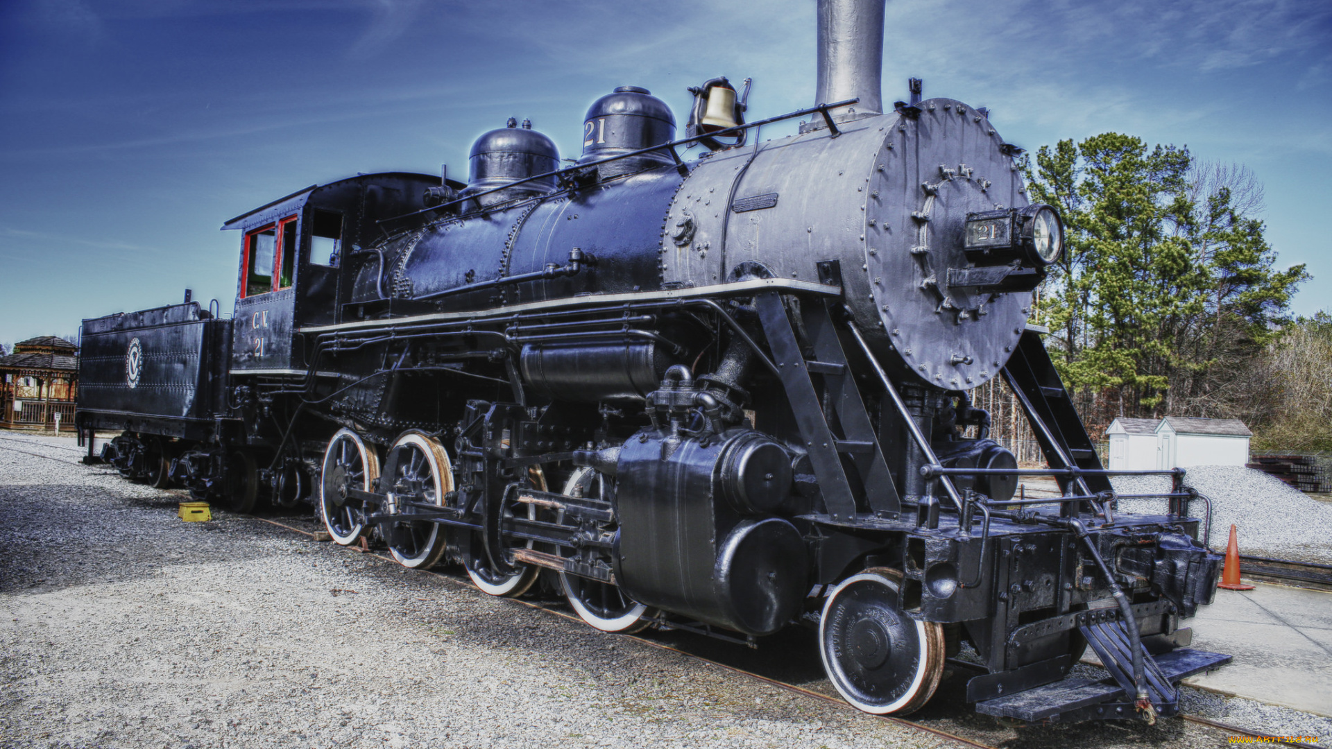 техника, паровозы, тендер, паровоз, рельсы, дорога, железная