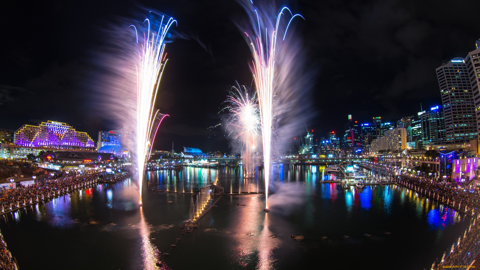 vivid, sydney, festival, 2014, города, сидней, , австралия, фейерверк, фестиваль, ночь, город