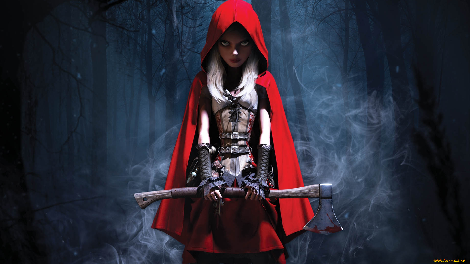 woolfe, , the, redhood, diaries, видео, игры, лес, топор, красная, шапочка