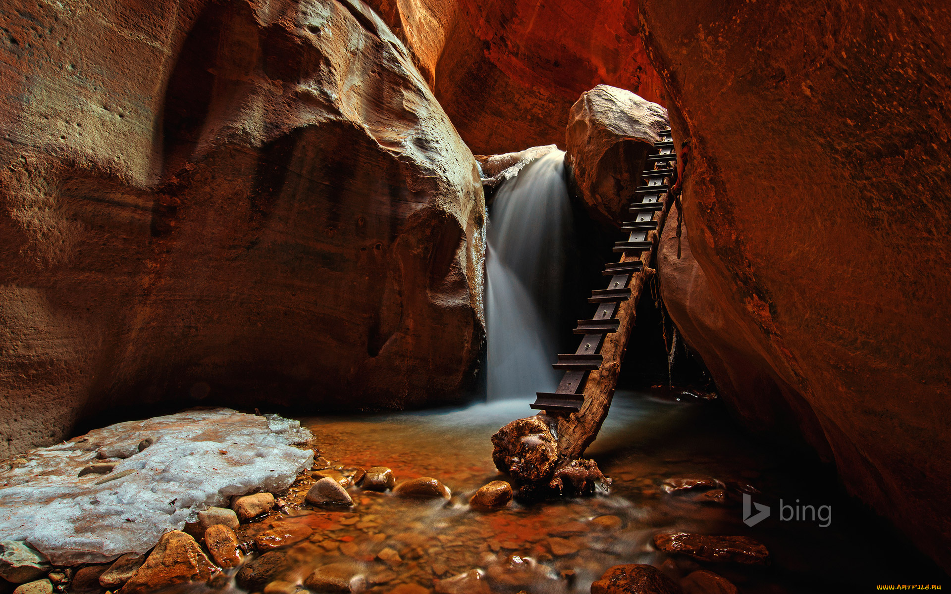 природа, реки, озера, поток, скала