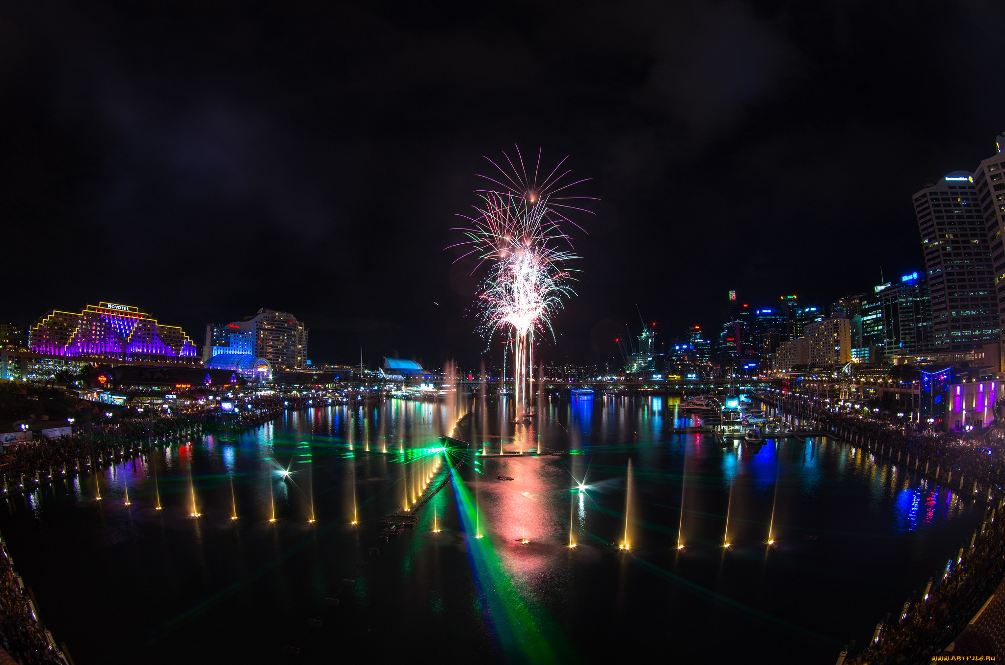 vivid, sydney, festival, 2014, города, сидней, , австралия, город, ночь, фестиваль, фейерверк