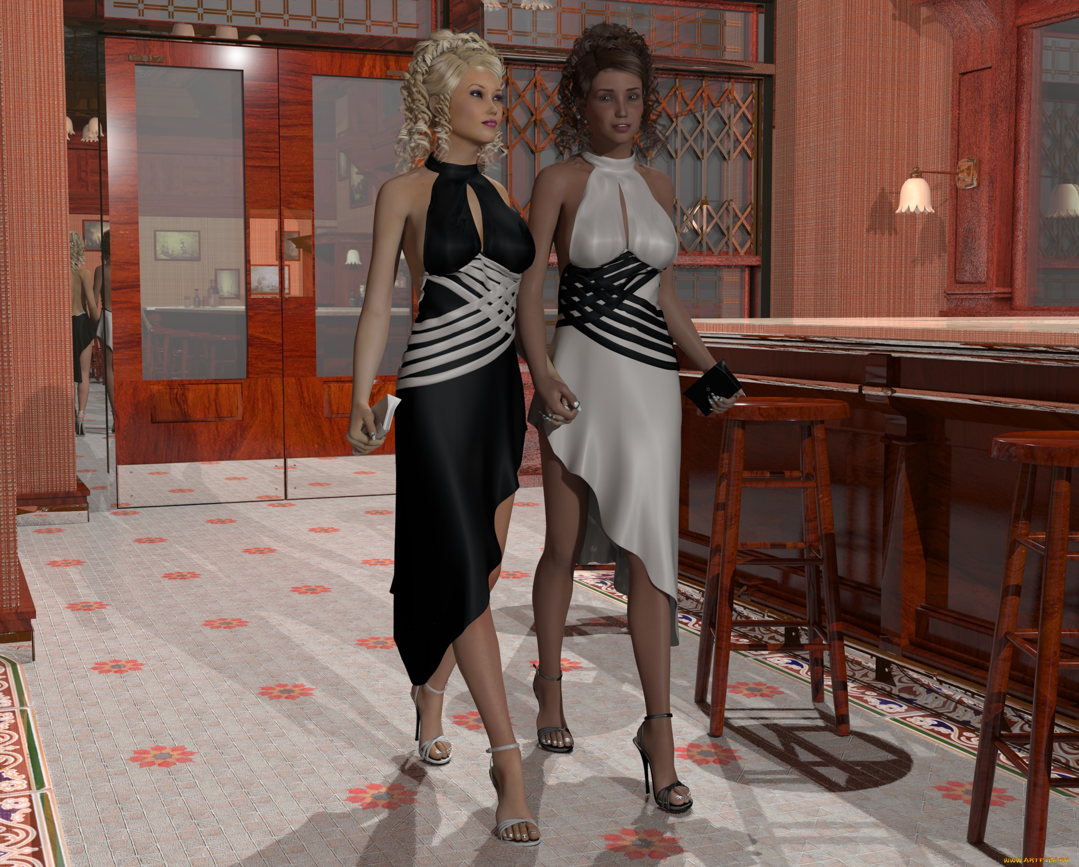 3д, графика, люди, , people, взгляд, девушки