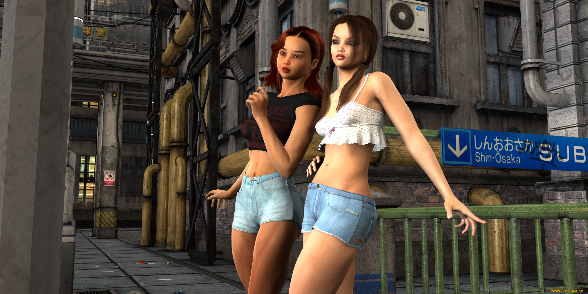 3д, графика, люди, , people, девушки, взгляд