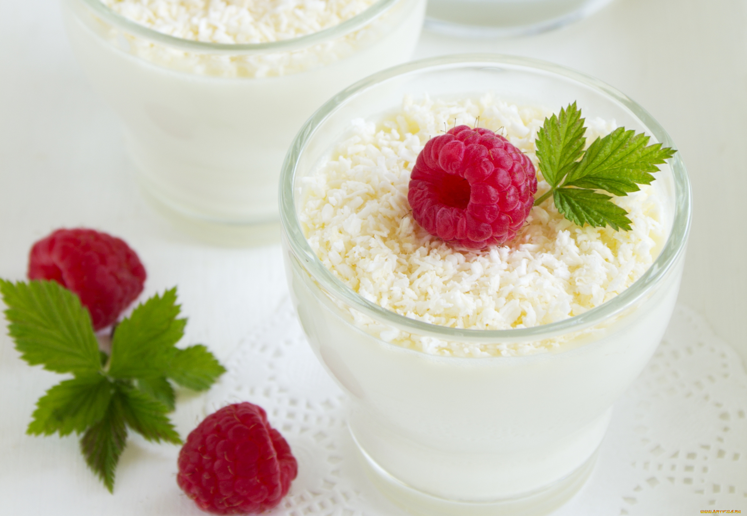 еда, мороженое, , десерты, малина, панна-кота