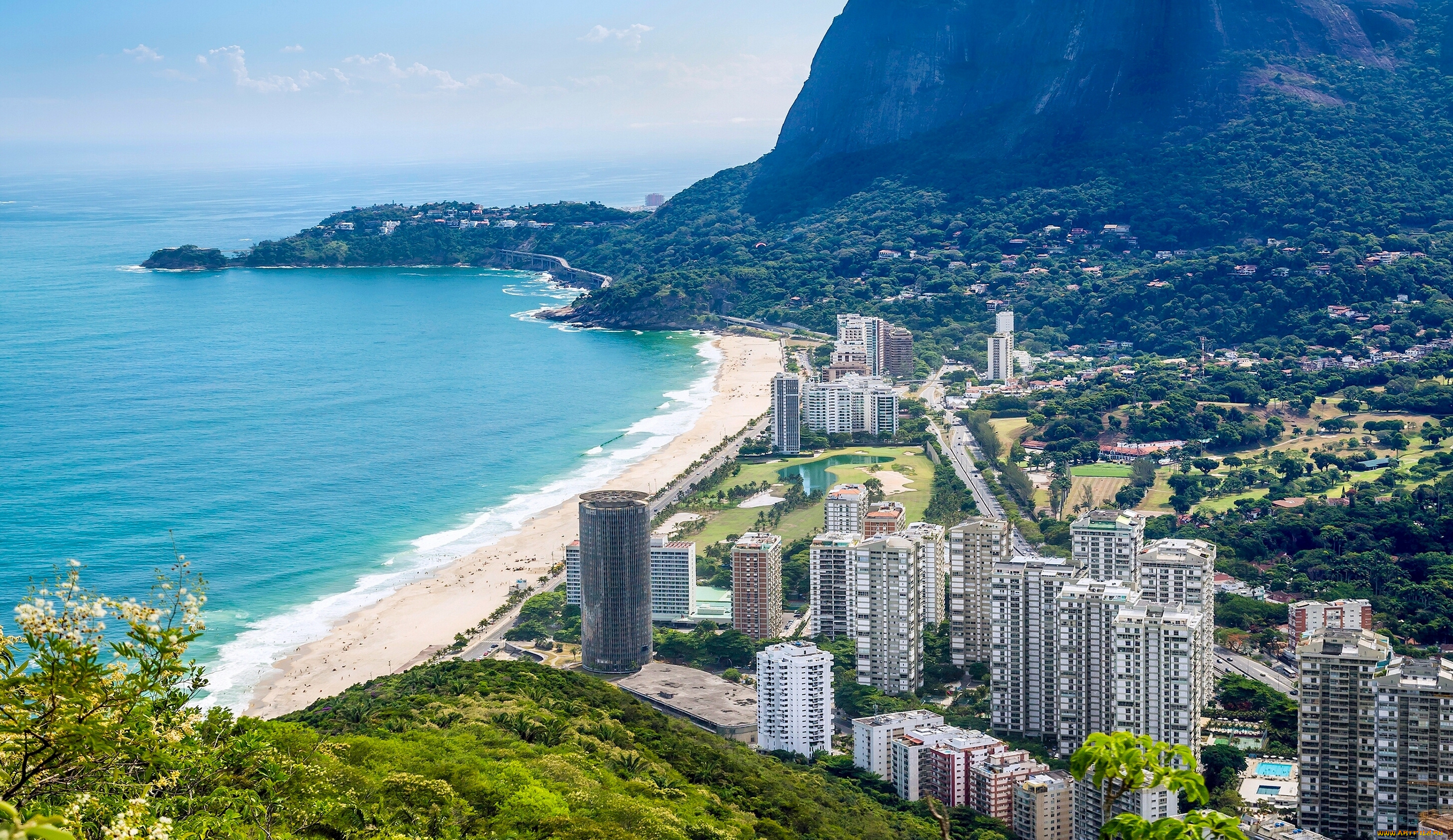 sao, conrado, beach, -, rio, de, janeiro, , brazil, города, рио-де-жанейро, , бразилия, сан-конраду, atlantic, ocean, brazil, rio, de, janeiro, sao, conrado, атлантический, океан, рио-де-жанейро, здания, пляж, гора, побережье, пейзаж, панорама
