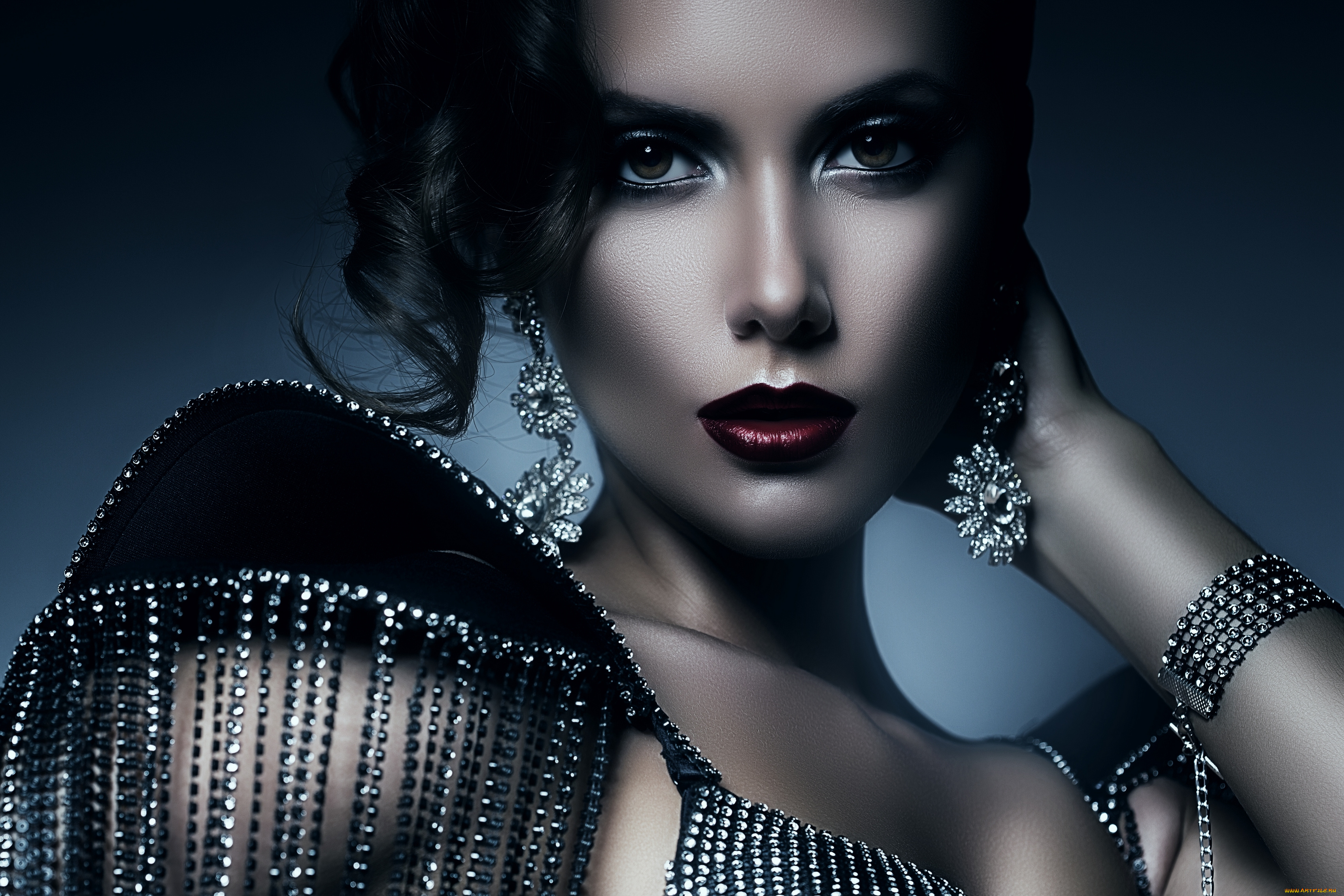 девушки, -unsort, , лица, , портреты, взгляд, украшения, макияж, браслет, лицо, серьги