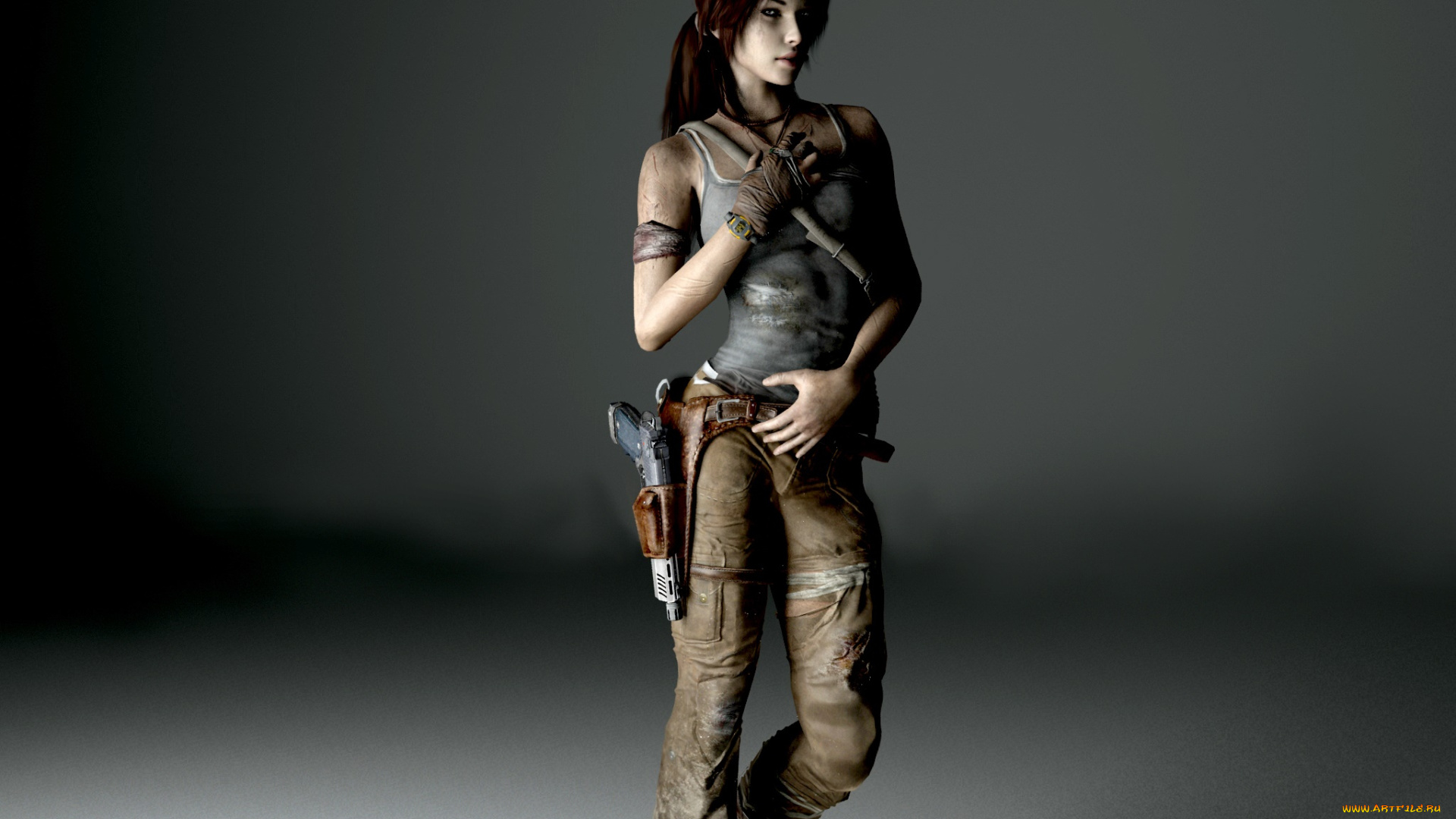 3д, графика, люди, , people, девушка, взгляд, фон, оружие