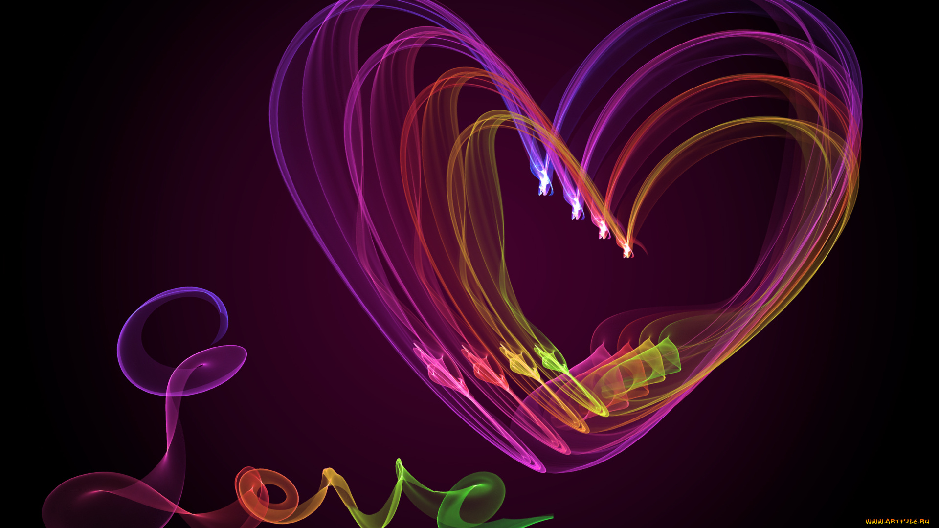 3д, графика, романтика, , romantics, сердце, линии, любовь, надпись, дым