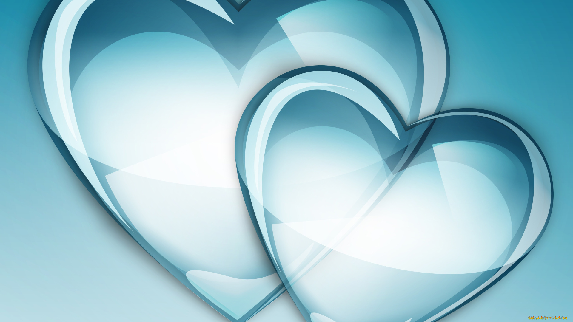 3д, графика, романтика, , romantics, сердечки, пара, любовь, голубой, фон