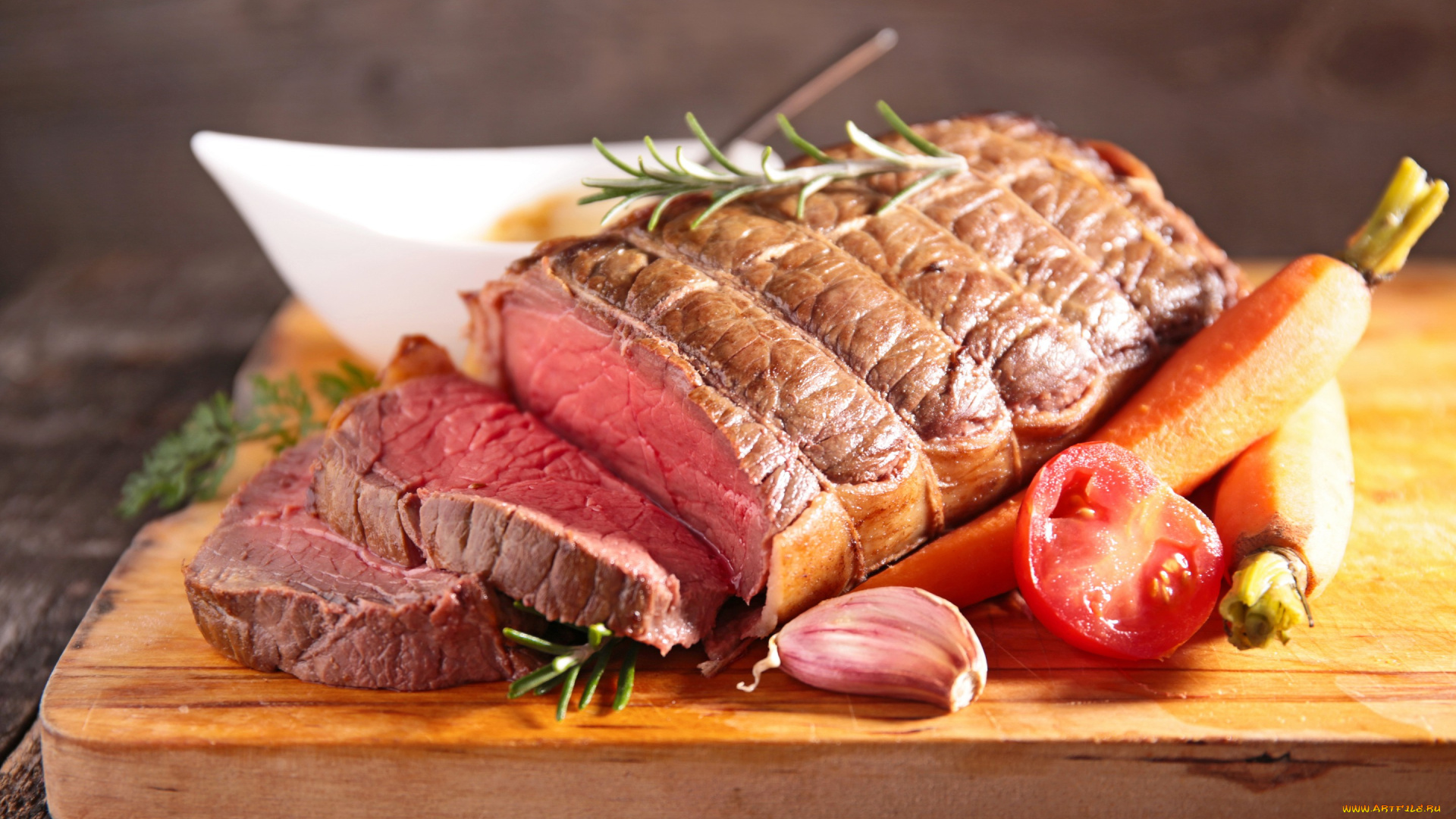 еда, мясные, блюда, carrots, tomatoes, помидоры, морковь, буженина, овощи, мясо, meat, vegetables