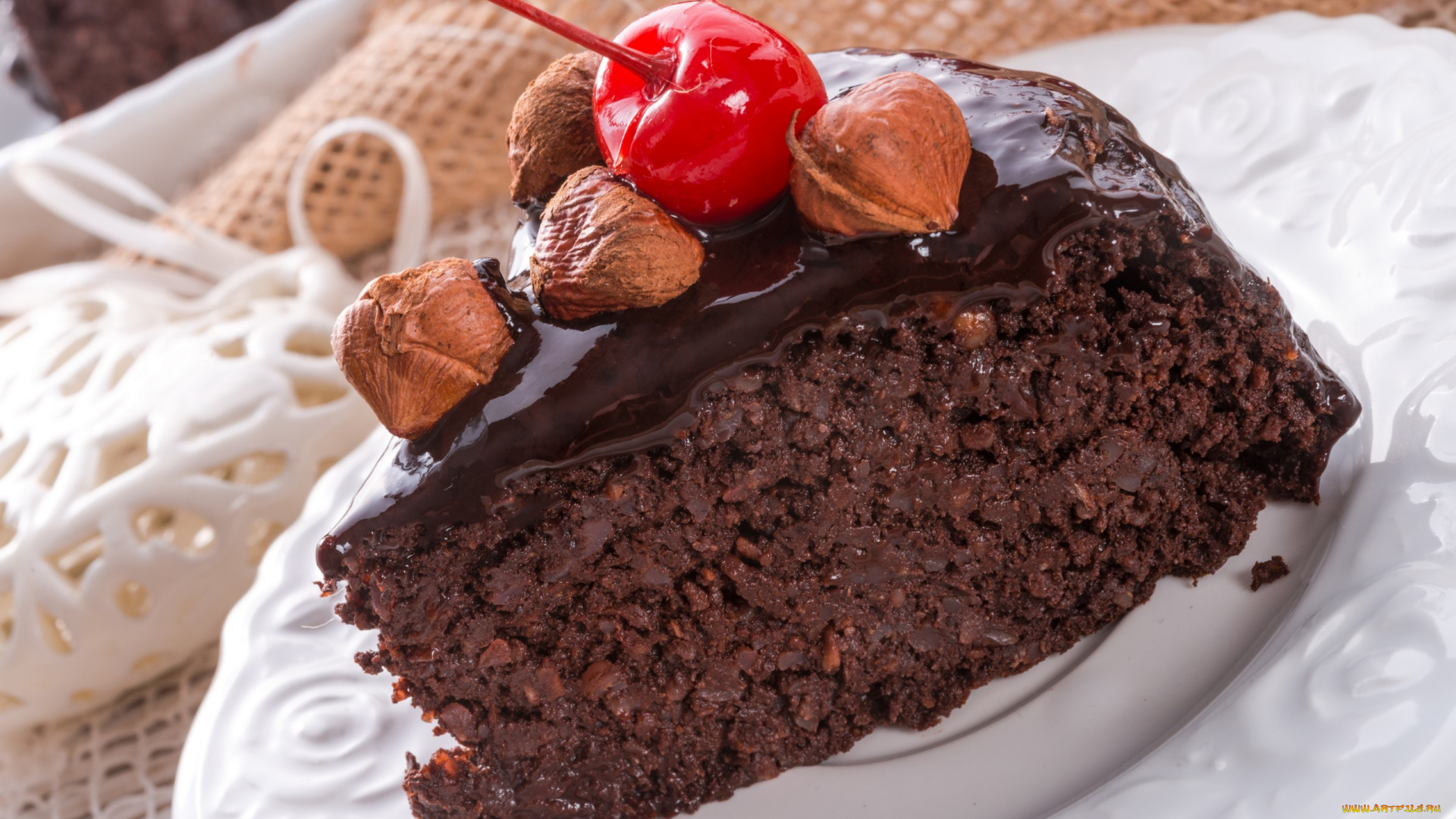 еда, пирожные, , кексы, , печенье, глазурь, вишня, орехи