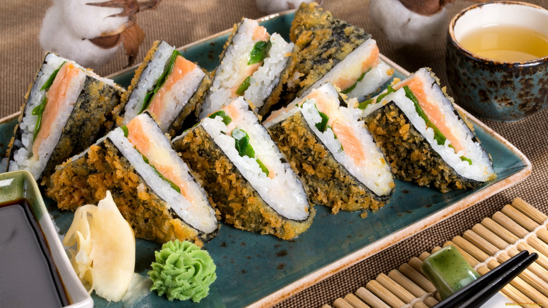 еда, рыба, , морепродукты, , суши, , роллы, чай, начинка, имбирь, васаби, рис, суши