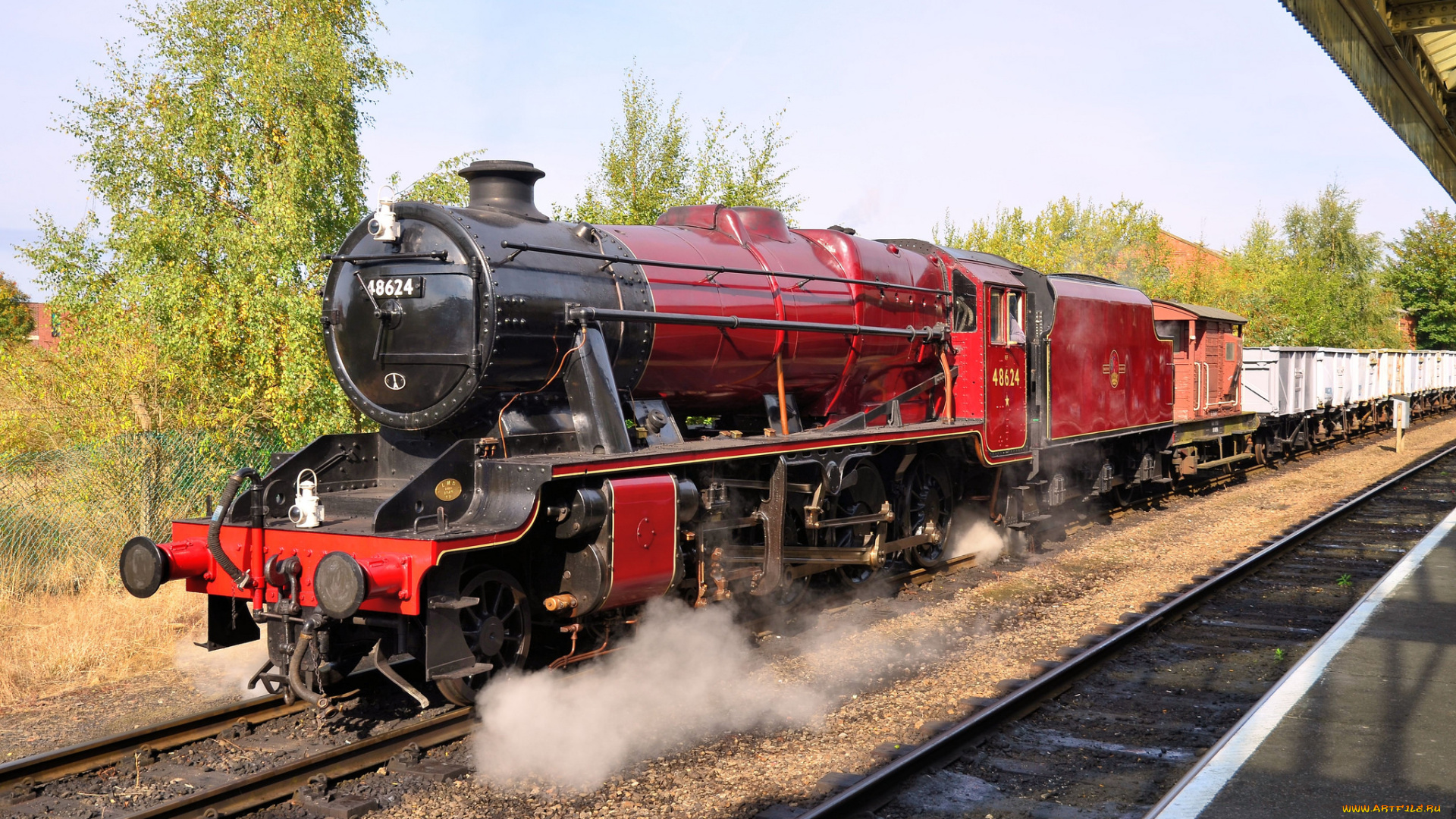 техника, паровозы, дорога, рельсы, паровоз, железная