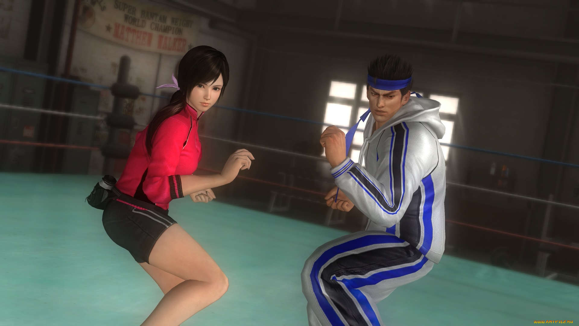 видео, игры, dead, or, alive, 5, поза, парень, фон, взгляд, девушка