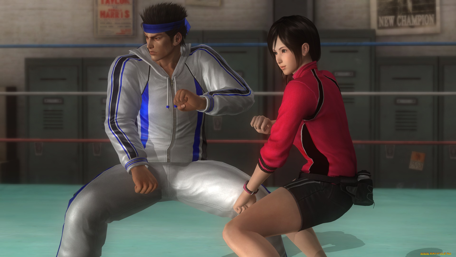 видео, игры, dead, or, alive, 5, взгляд, поза, девушка, парень, фон