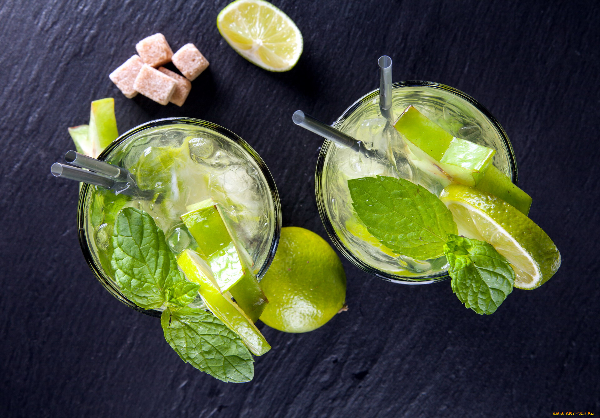еда, напитки, , коктейль, карамбола, мята, лимон, сахар