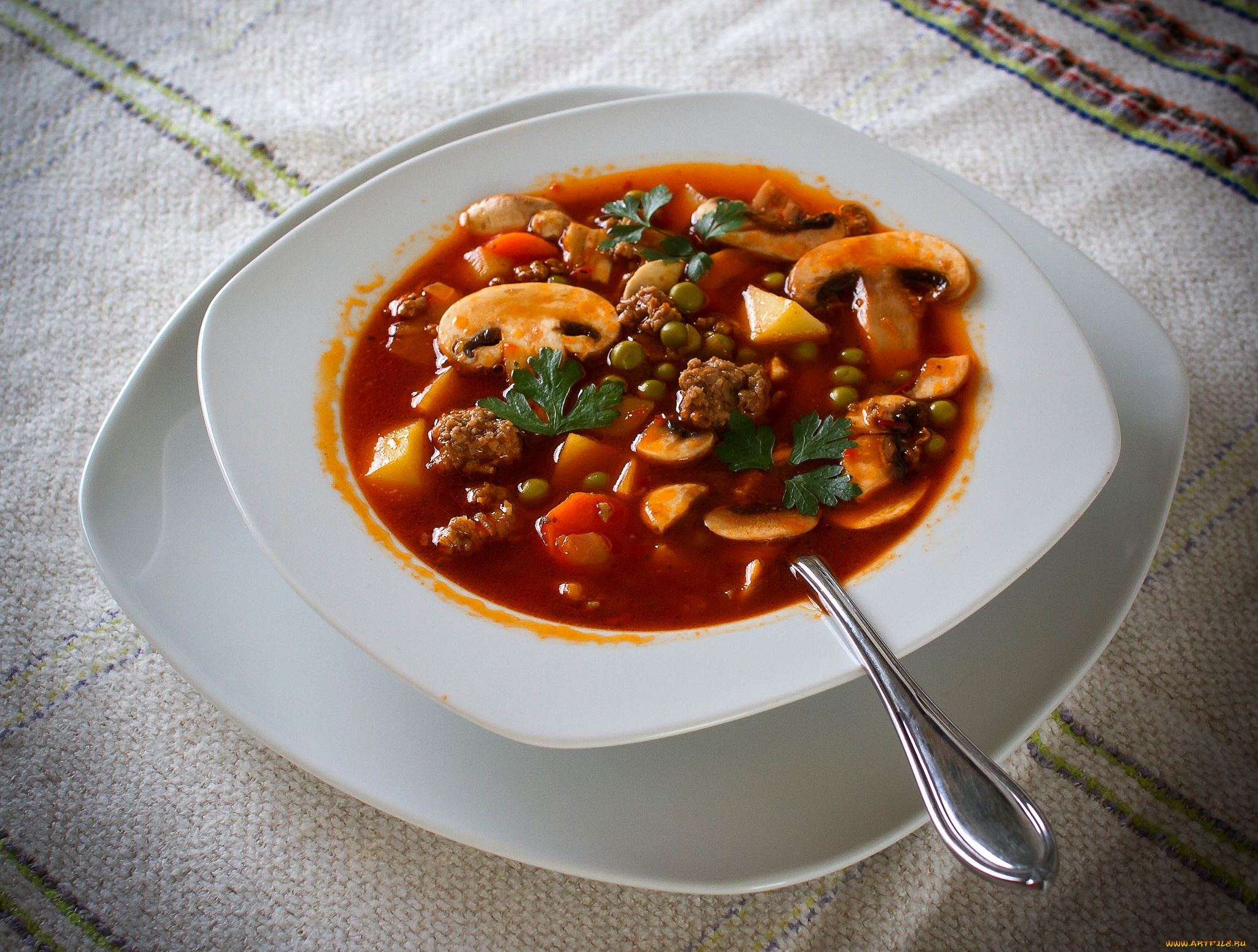 еда, первые, блюда, суп