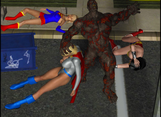 Картинка lordsnot 3д+графика фантазия+ fantasy фон монст взгляд девушки