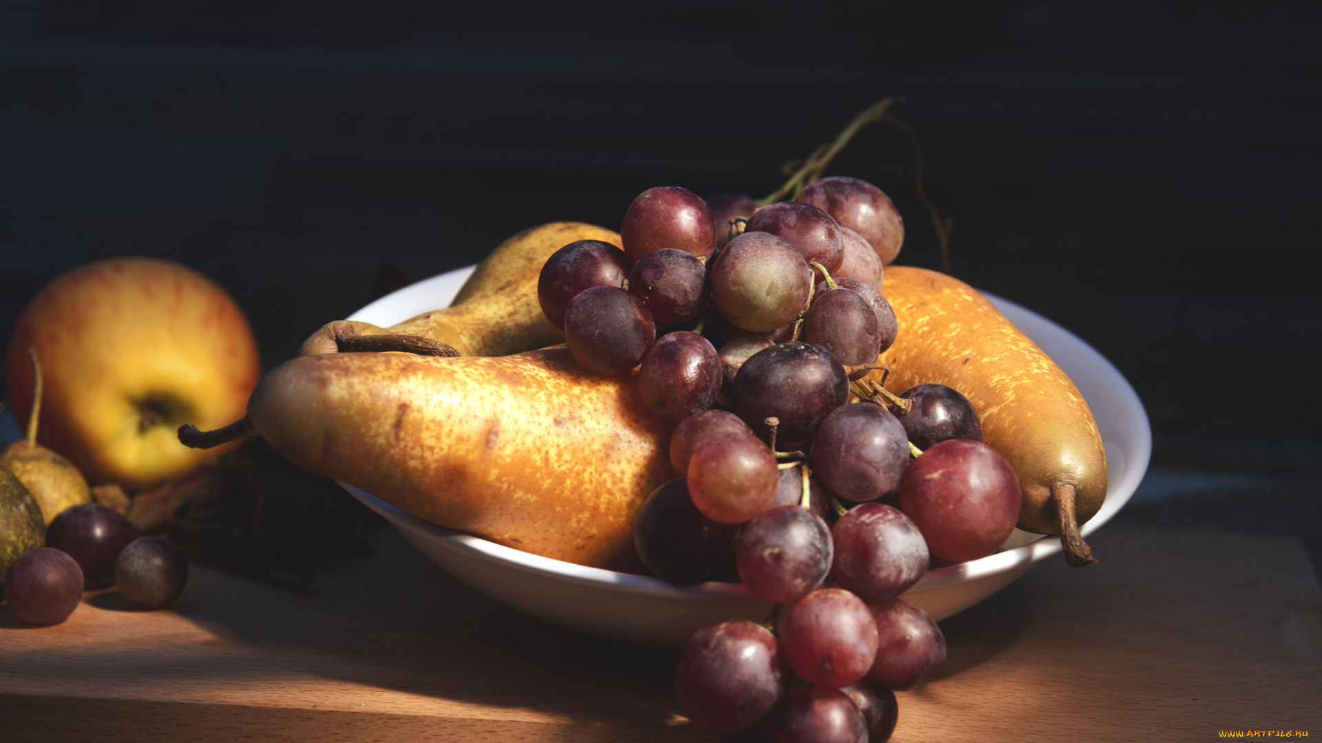 еда, фрукты, , ягоды, груши, виноград