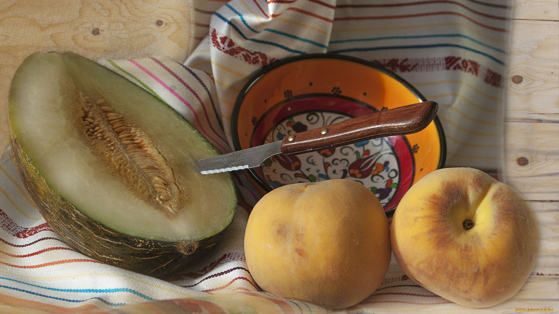 еда, фрукты, , ягоды, персики, дыня