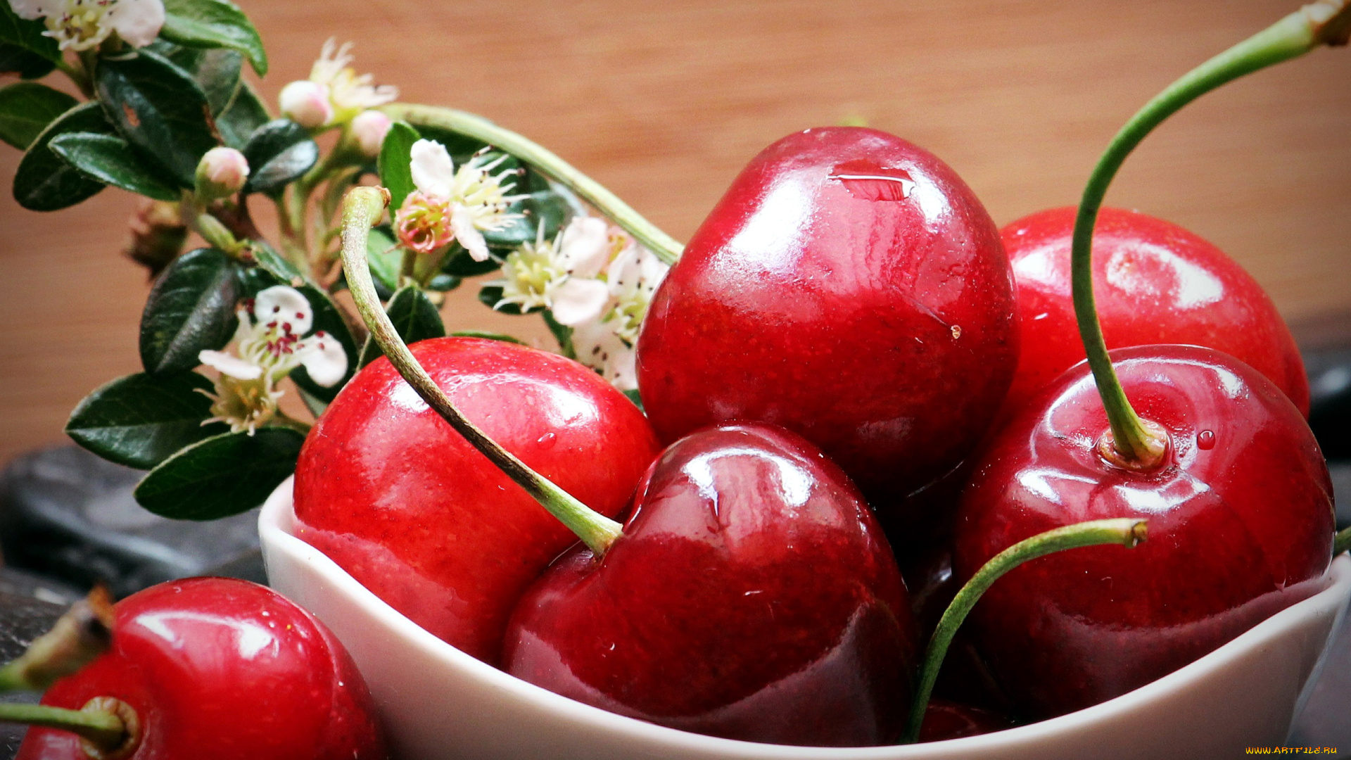 еда, вишня, , черешня, макро, ягоды