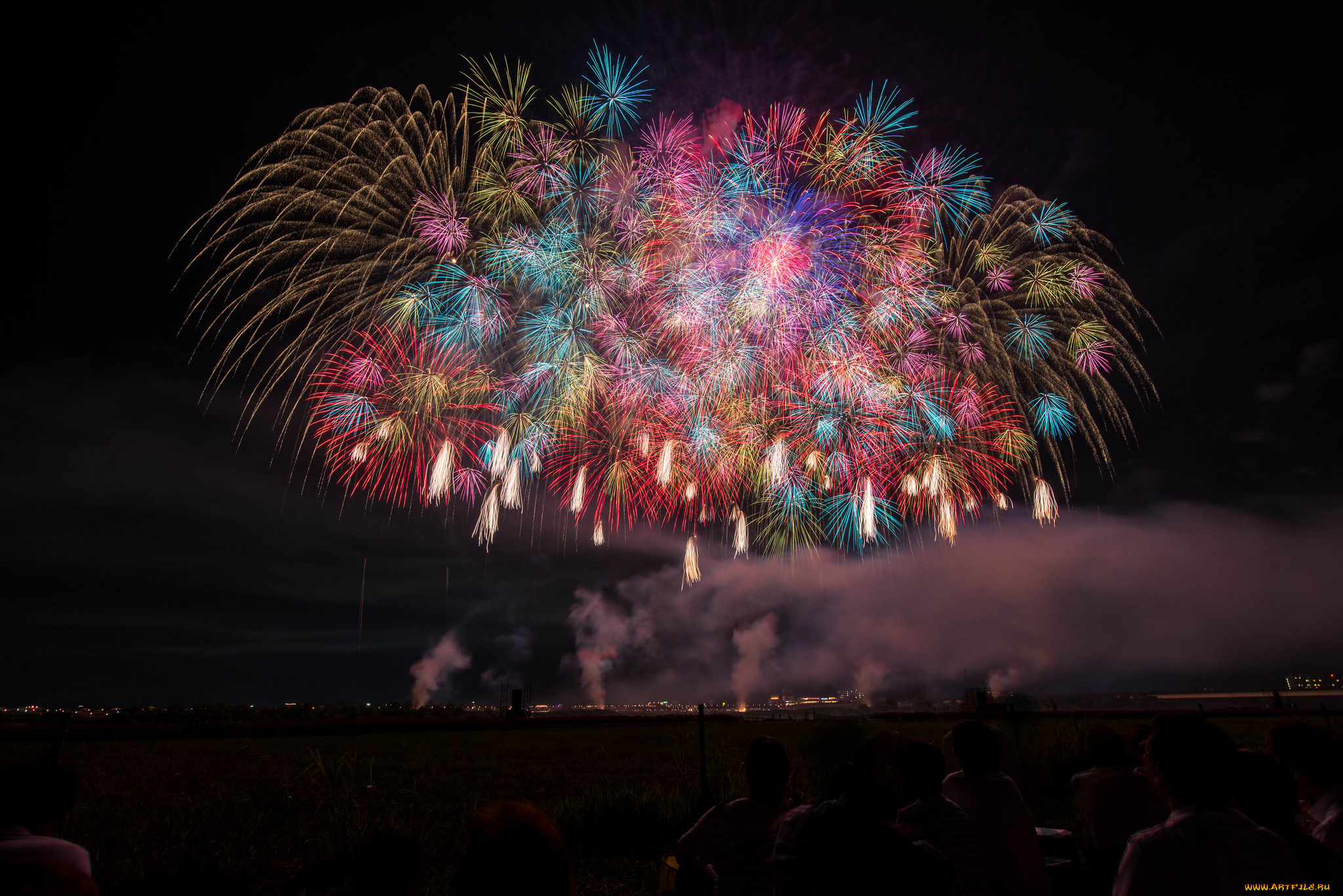 разное, салюты, , фейерверки, фейерверк, ночь