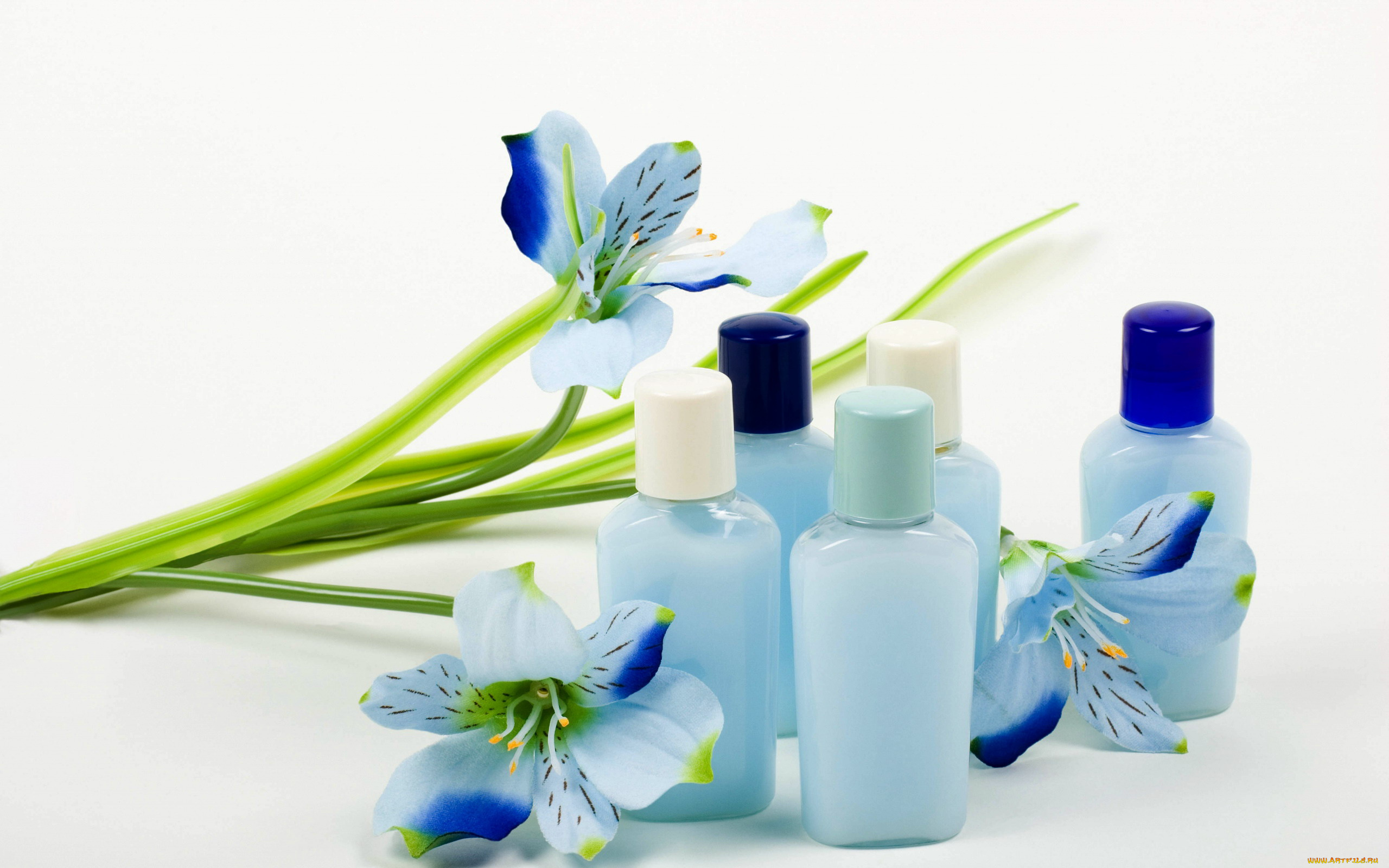 разное, косметические, средства, , духи, флаконы, альстромерия