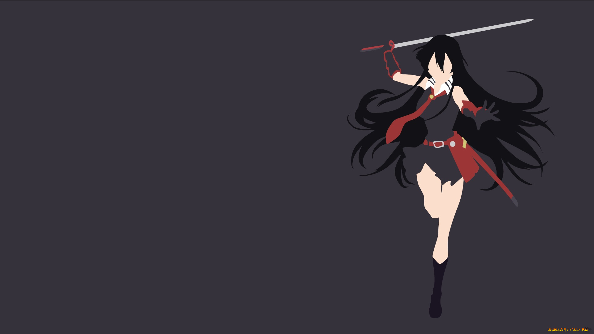 аниме, akame, ga, kill, фон, взгляд, девушка