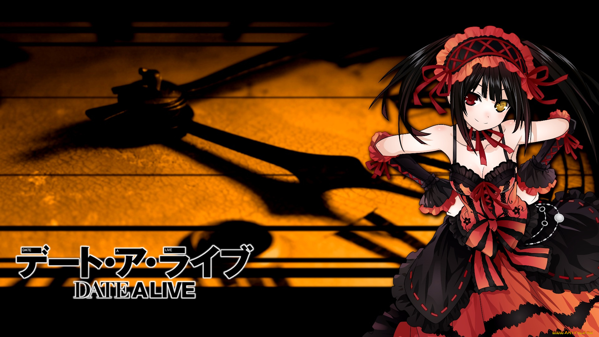 аниме, date, a, live, девушка, фон, взгляд
