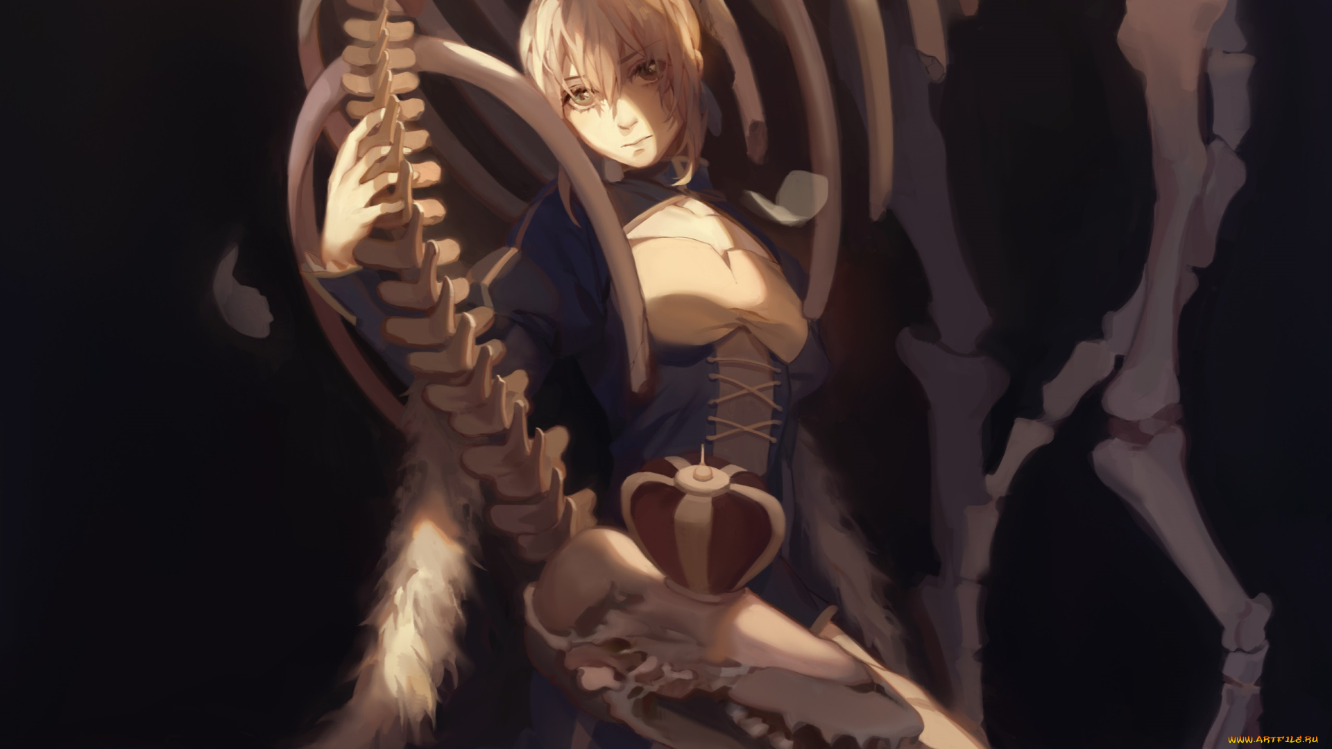 аниме, fate, stay, night, saber