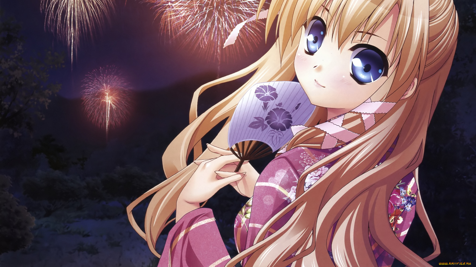 аниме, unknown, , другое, фон, взгляд, девушка