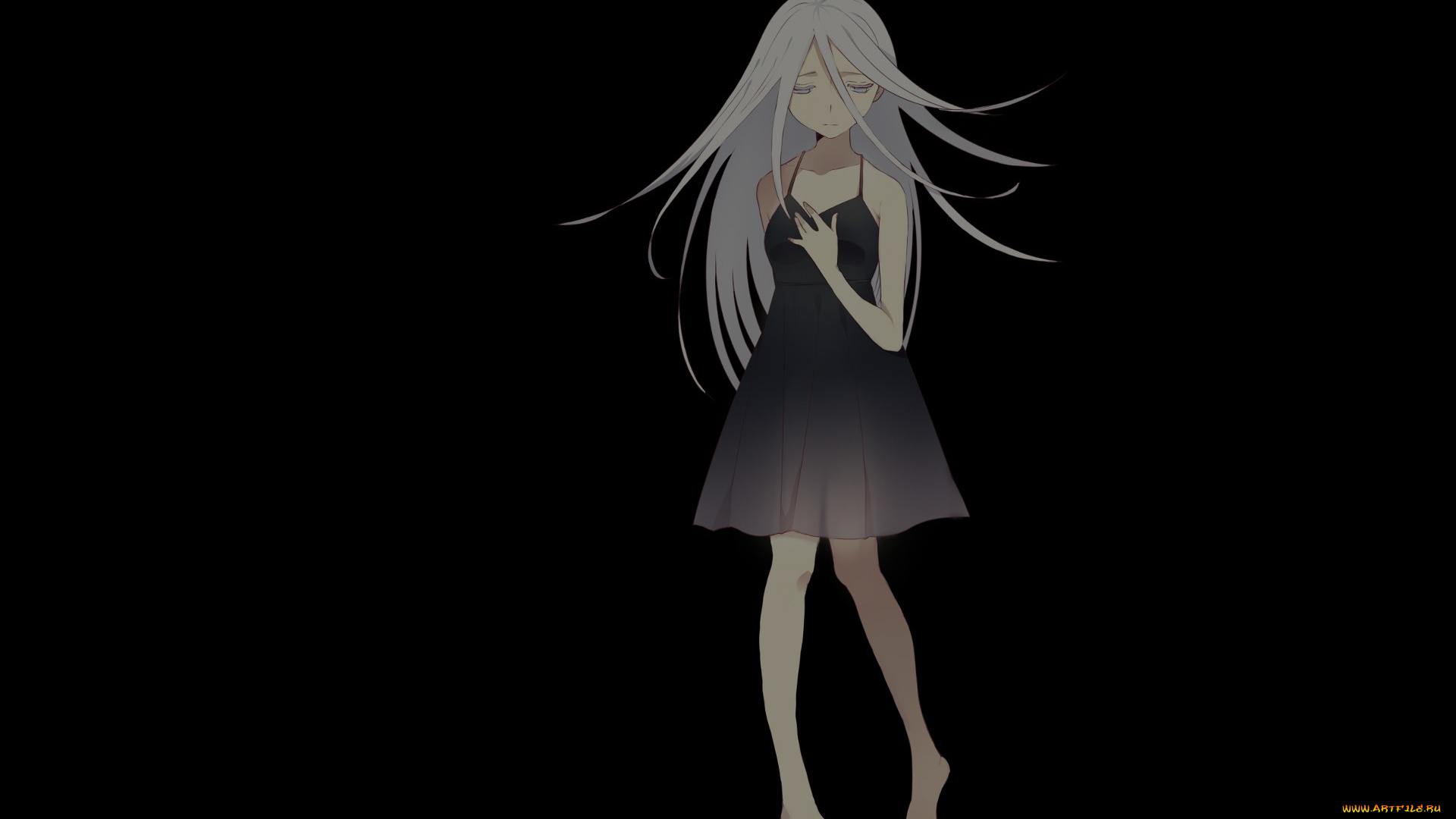 deadman, wonderland, аниме, взгляд, девушка, фон