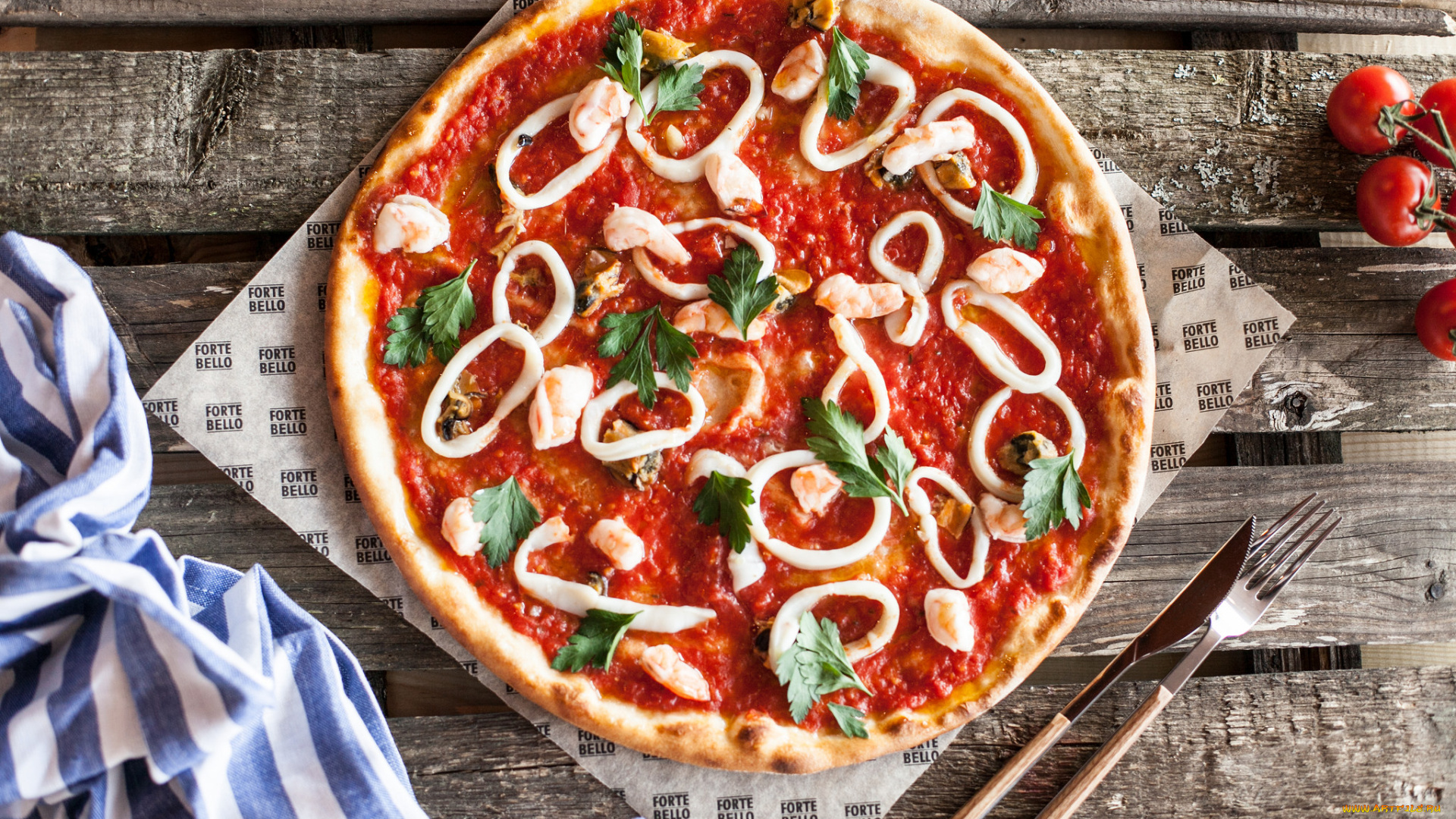 еда, пицца, начинка, вкусно, томат