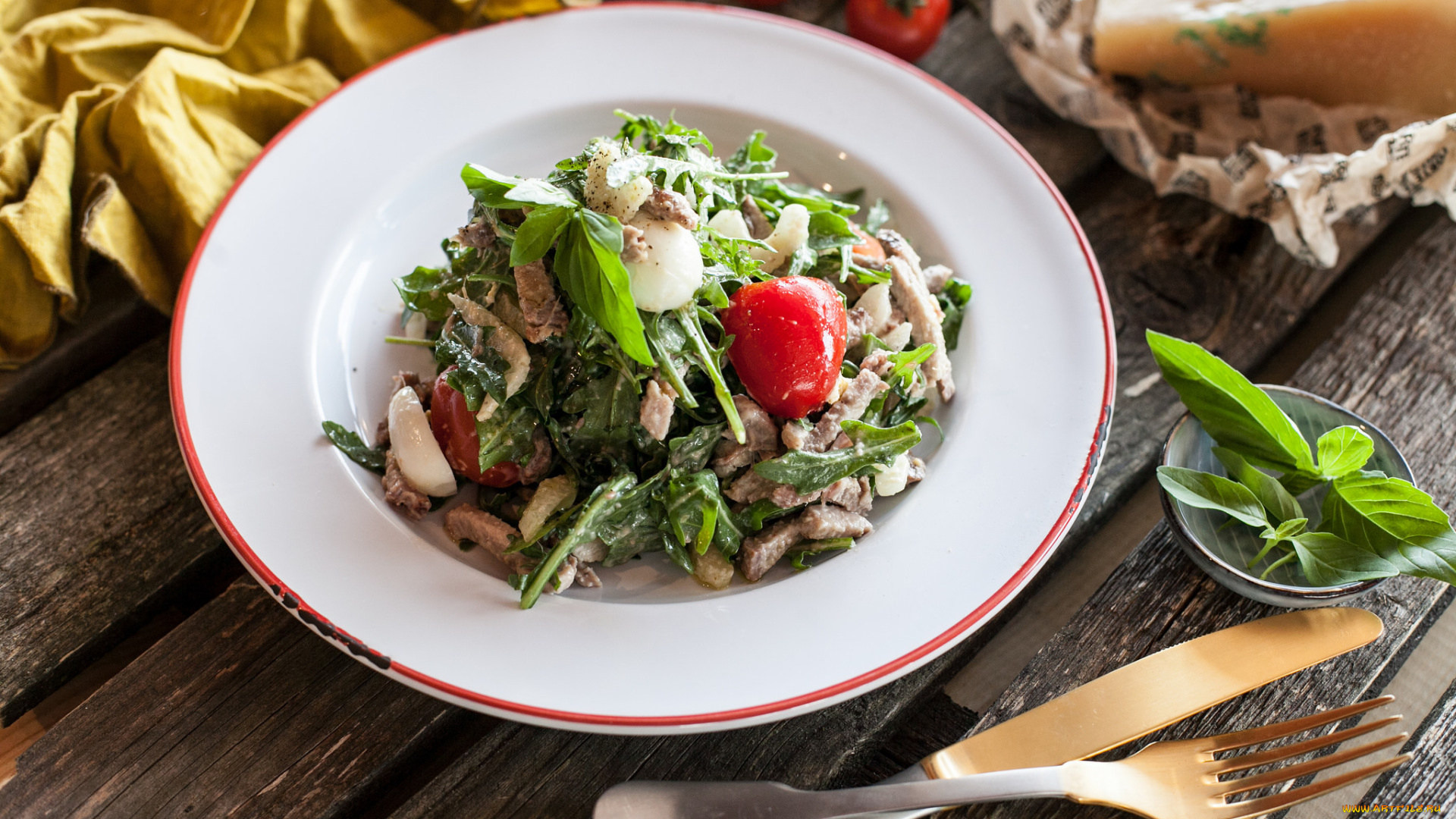 еда, салаты, , закуски, закуска, зелень, помидоры, салат