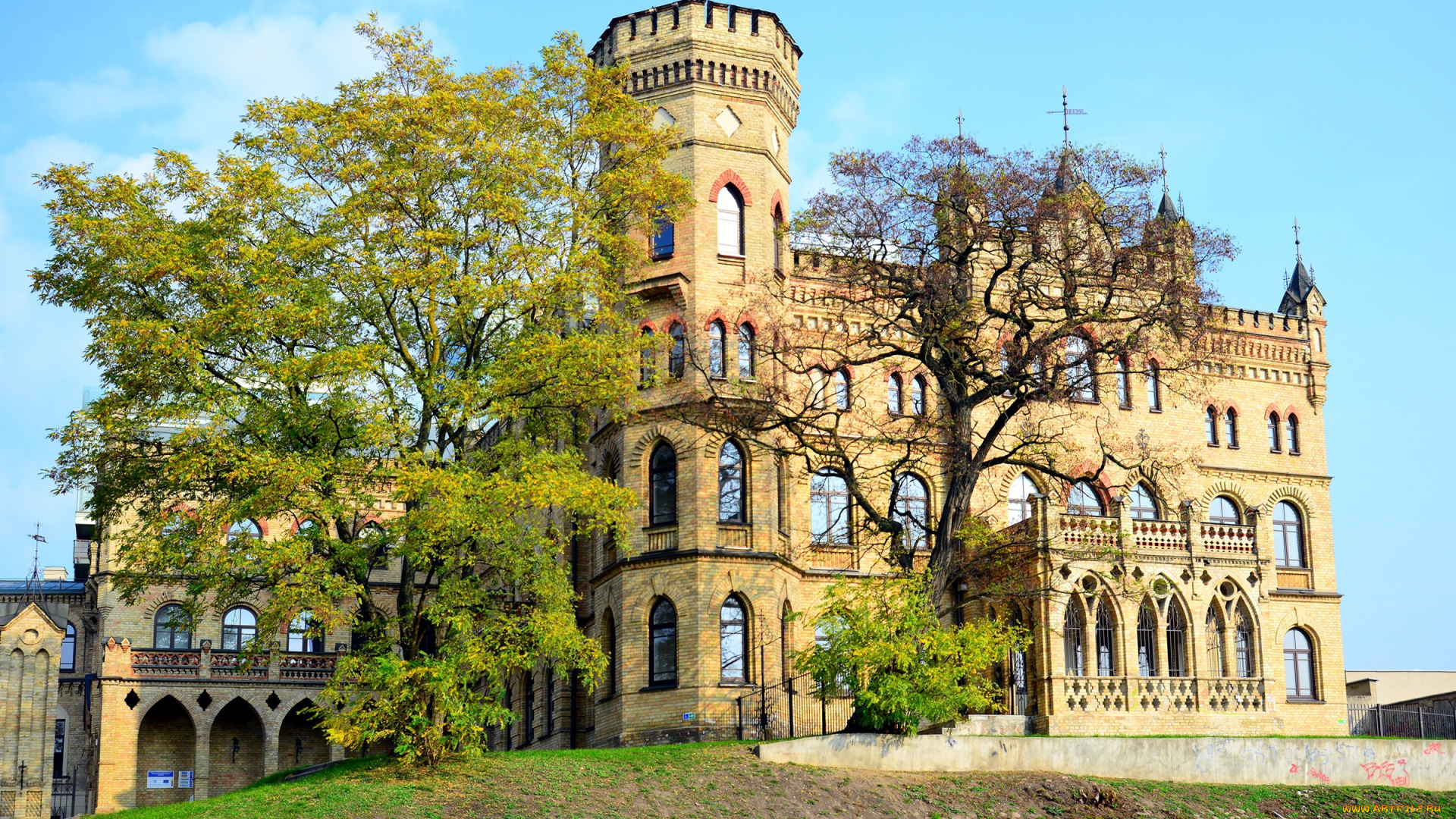 города, -, исторические, , архитектурные, памятники, дворец, литва